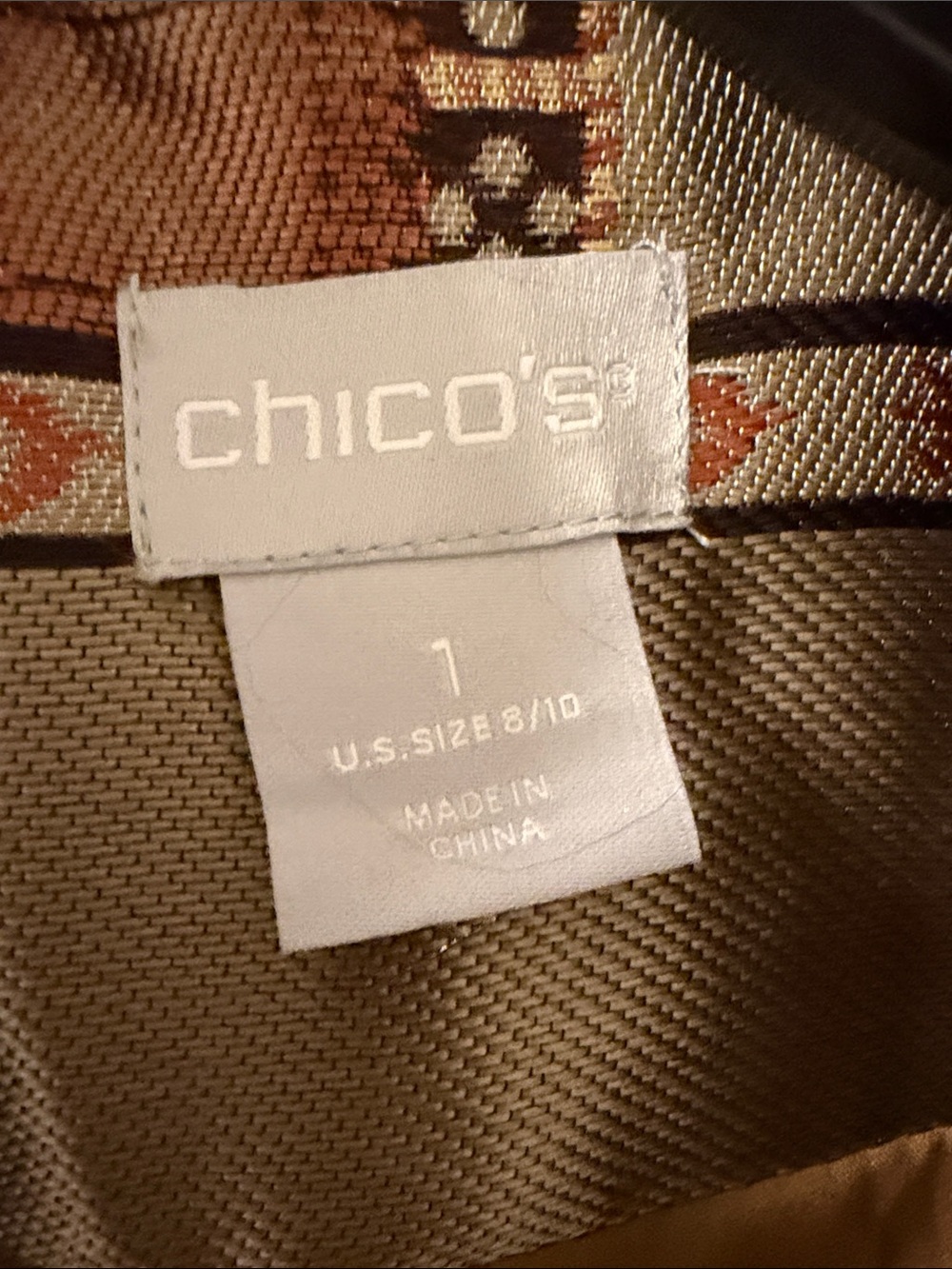 Chico's Multicolor Patchwork Jacket - Picture 4 of 8